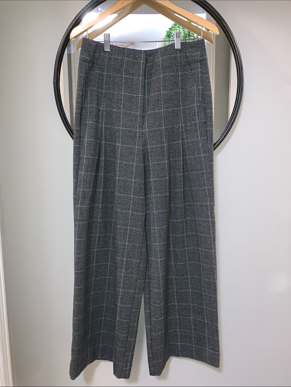 Banana Republic Gray Windowpane Dress Pants